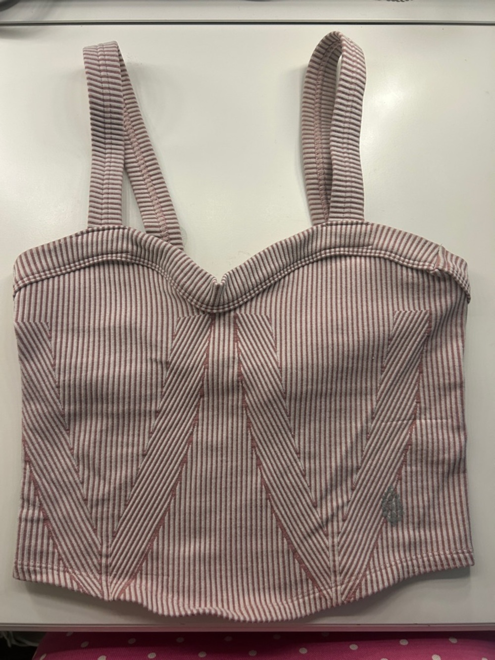free people pink stripe top